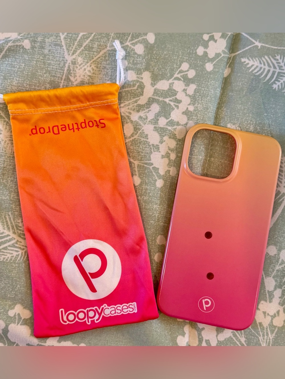 Loopy Case Pink to Peach Gradient Phone Case with Loop Attachment